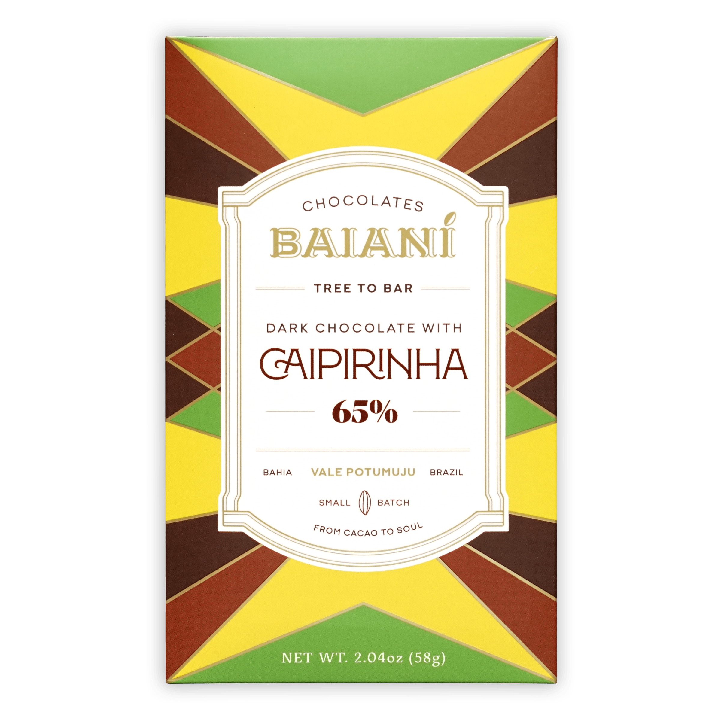 Baiani Dark w/ Caipirinha 65% (Cachaça w/ Lime Zest)