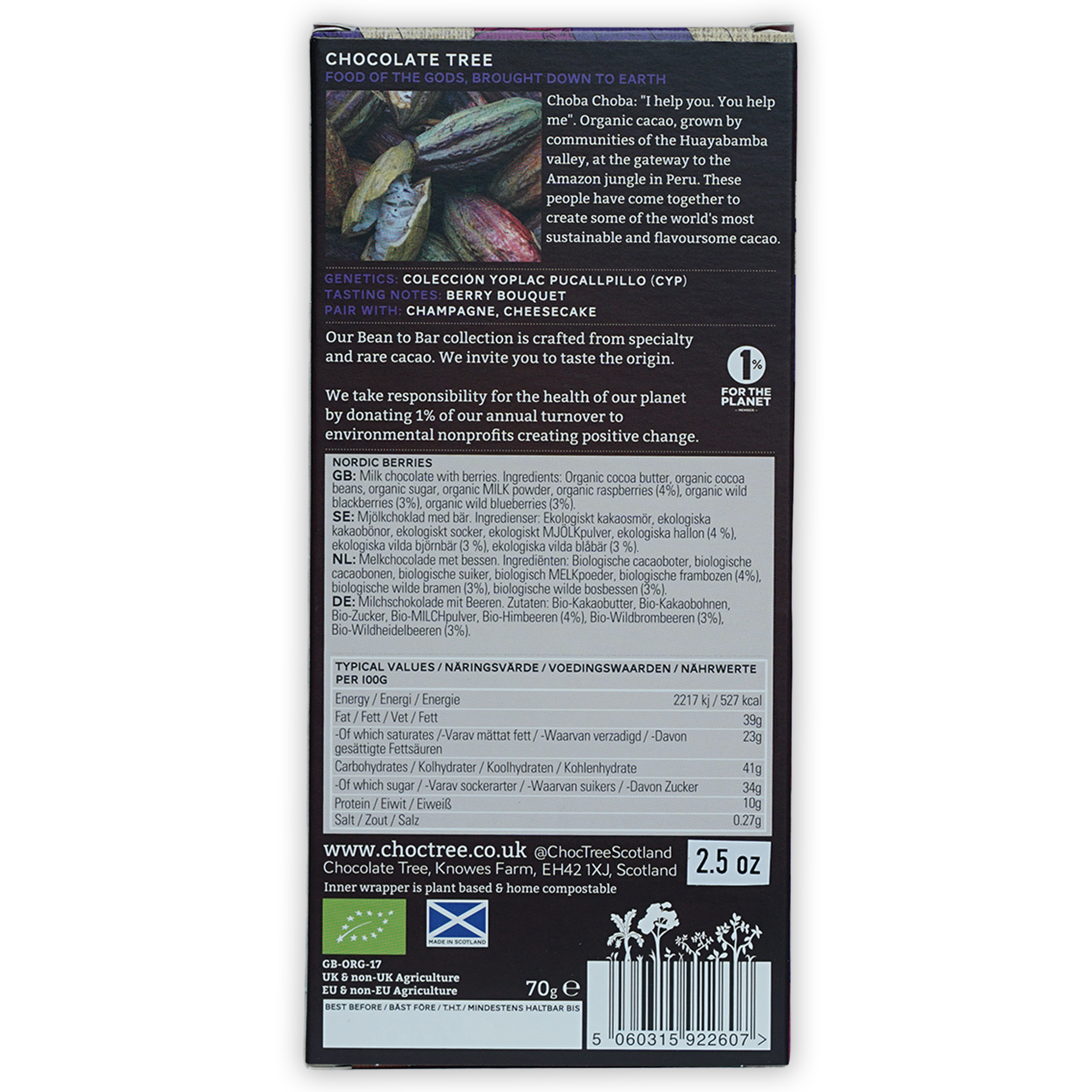 Chocolate Tree Milk w/ Nordic Berries 50%