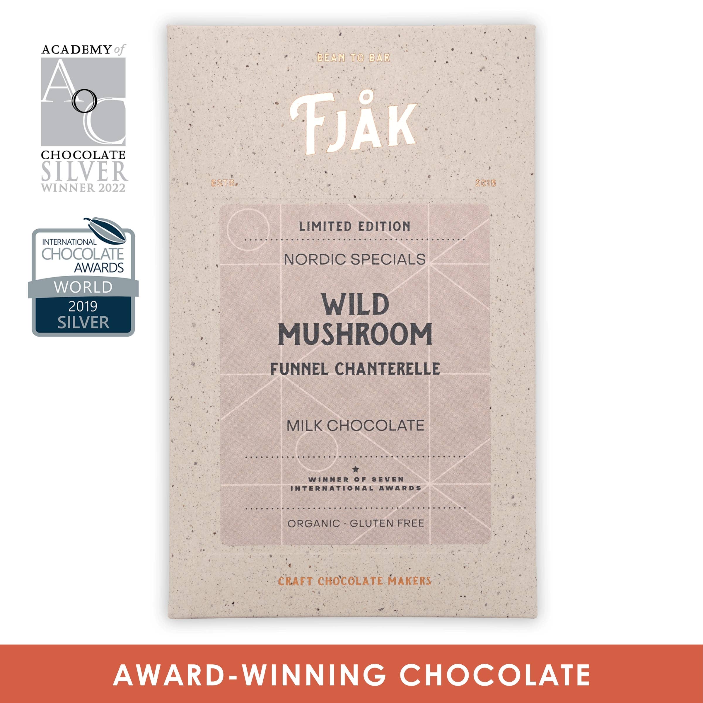 Fjak Milk Chocolate w/ Wild Mushroom (Seasonal)