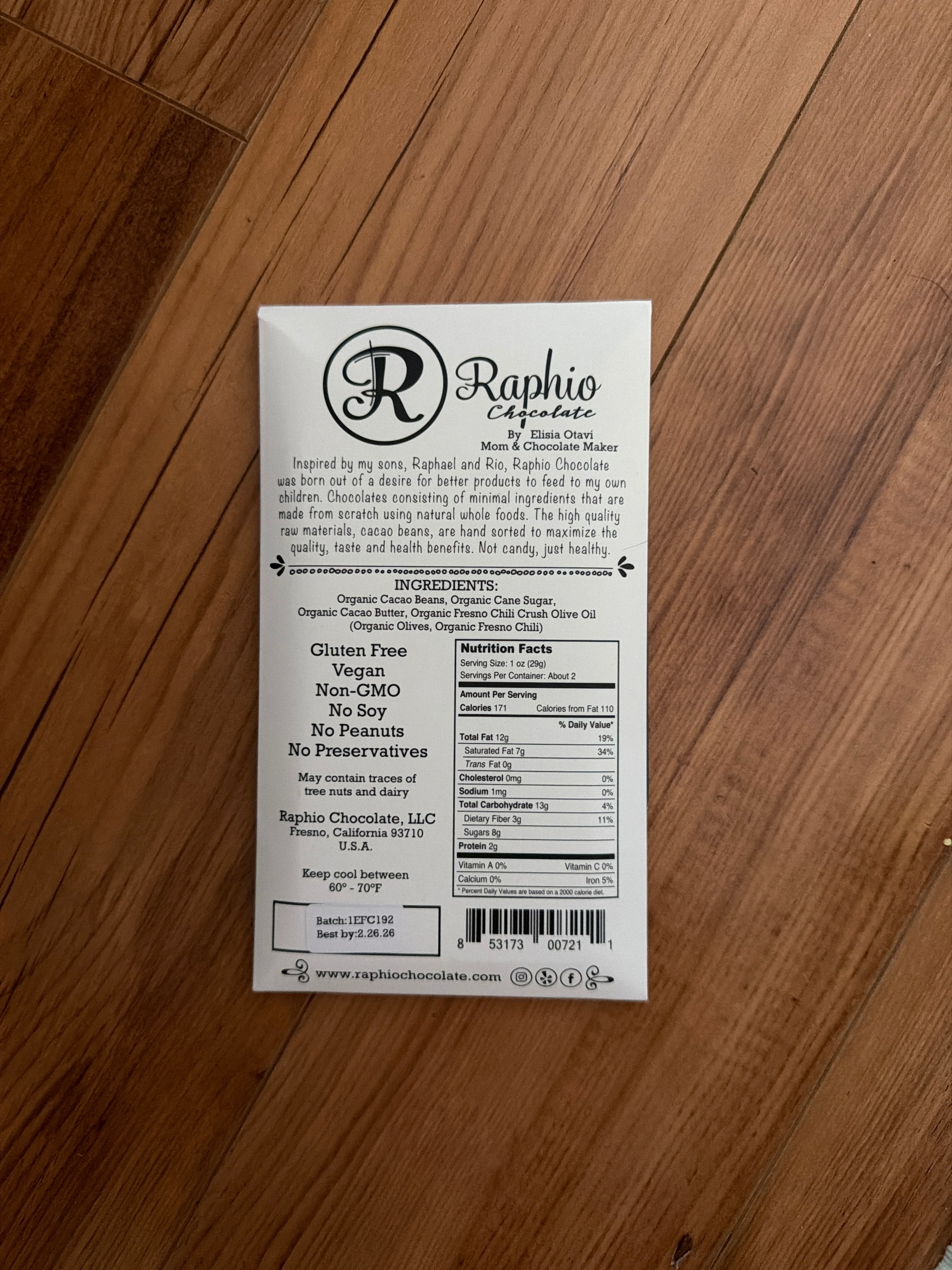RAPHIO 72% Fresno Chili Olive Oil