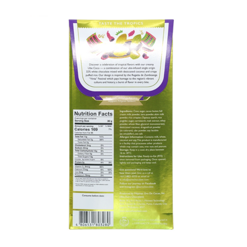 AURO White Chocolate Ube Coconut with Puffed Rice