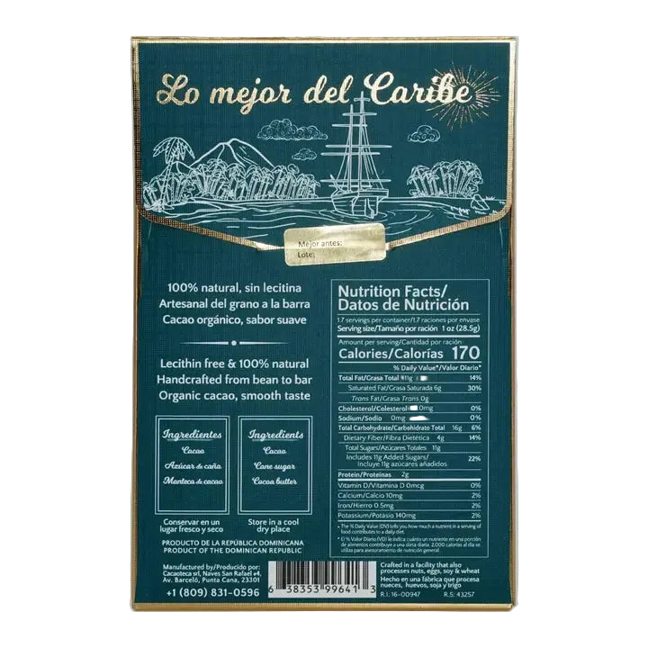 CACAOTECA 63% Dominican Republic Dark Chocolate