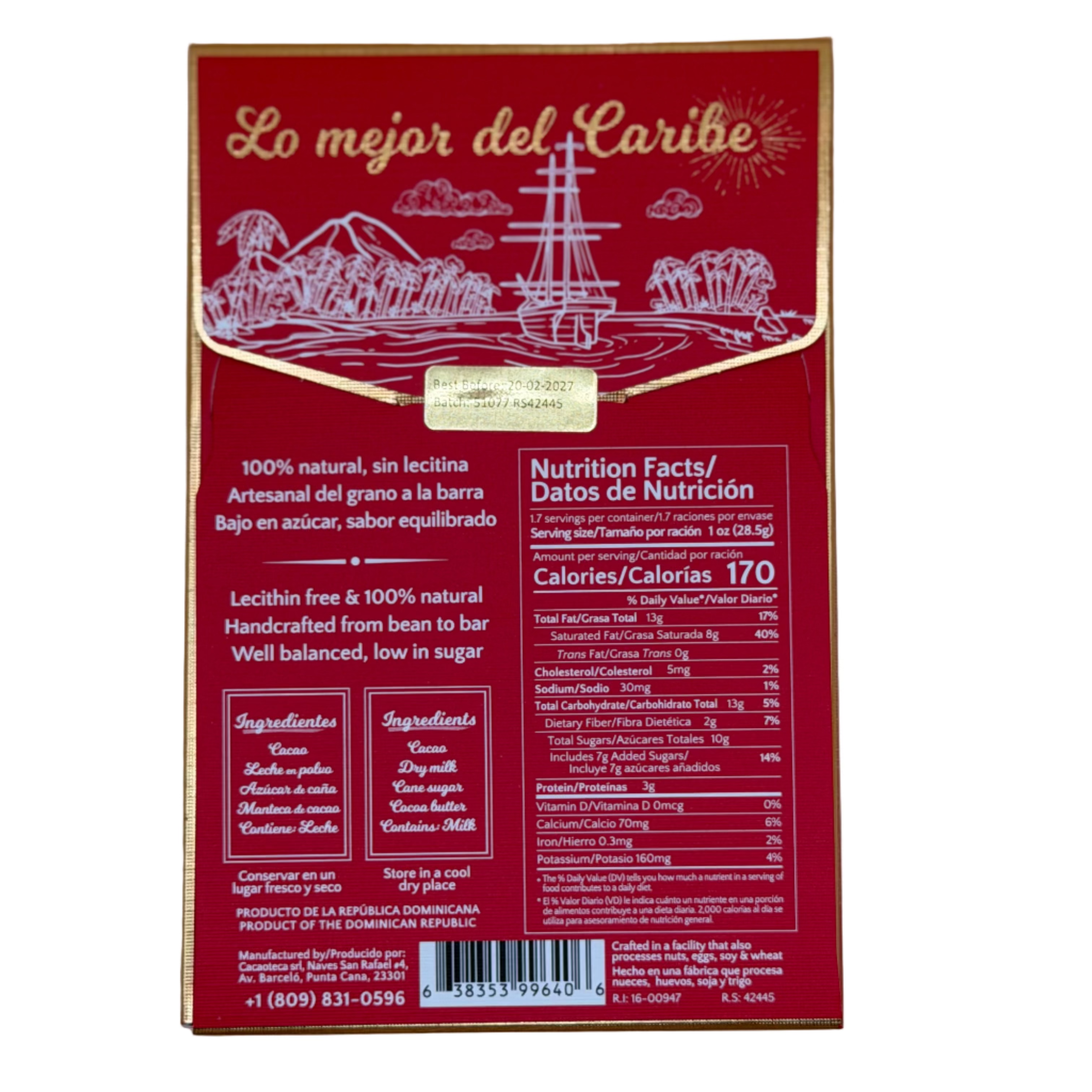 CACAOTECA 51% Dominican Republic Dark Milk