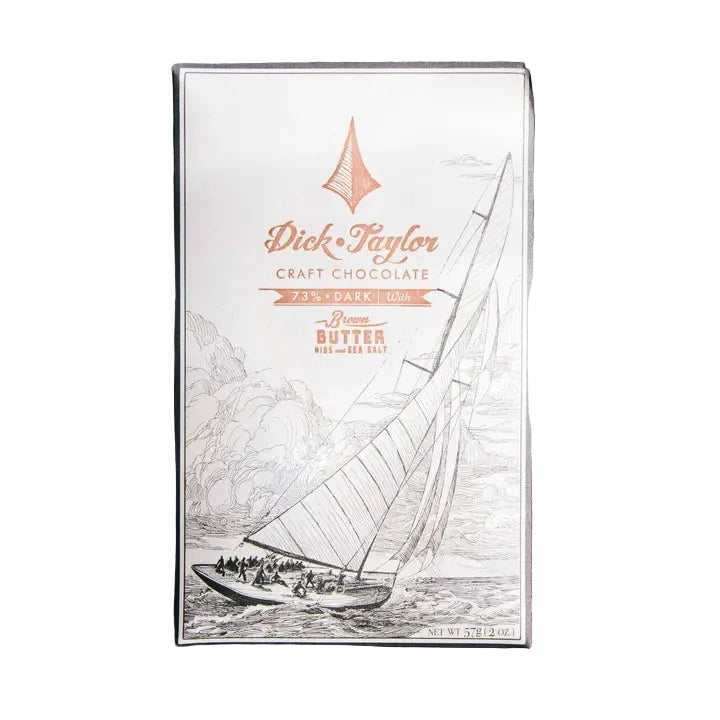 DICK TAYLOR 73% Dark Brown Butter Nibs and Sea Salt