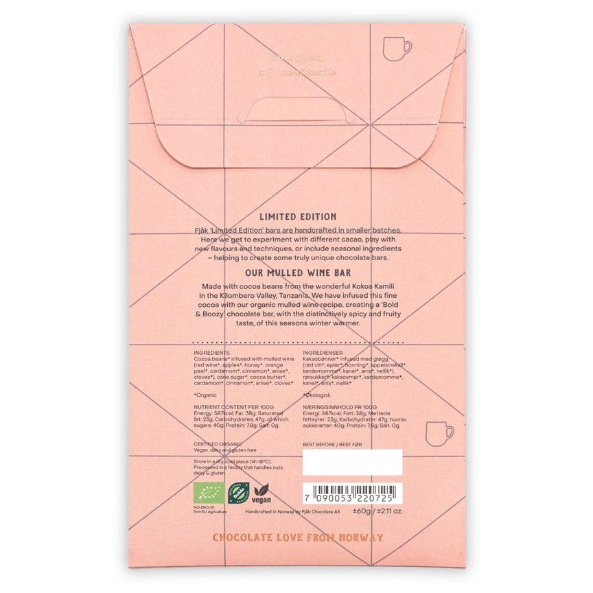 FJAK Limited Edition Glogg (Mulled Wine) Chocolate
