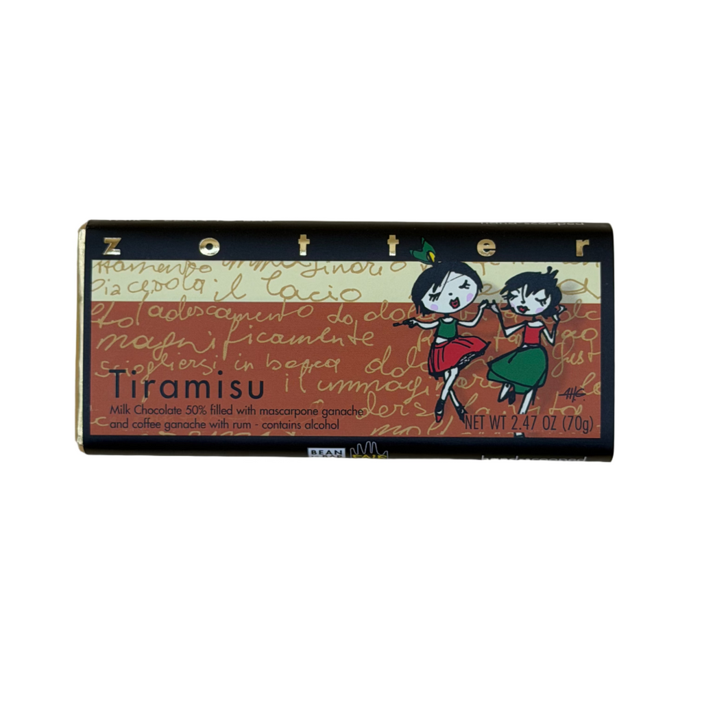 ZOTTER Tiramisu (Filled Chocolate Bar)