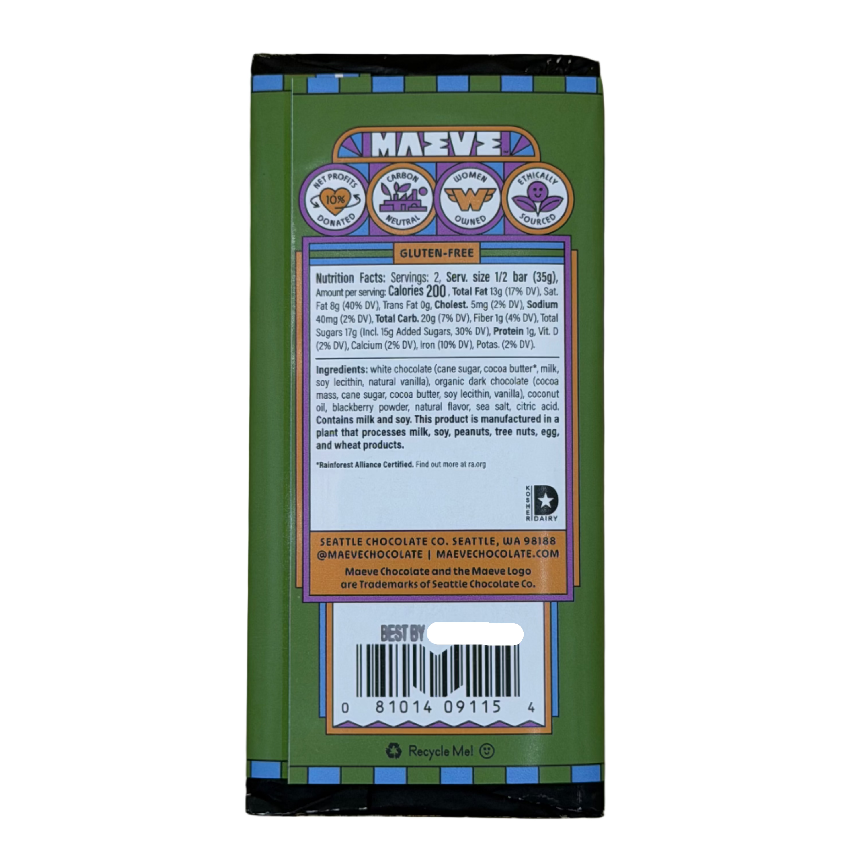 MAEVE Hungry Blackberry Truffle Bar