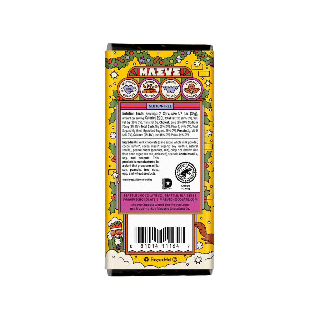 MAEVE Peanut Buddy Crisp Truffle - Holiday Bar
