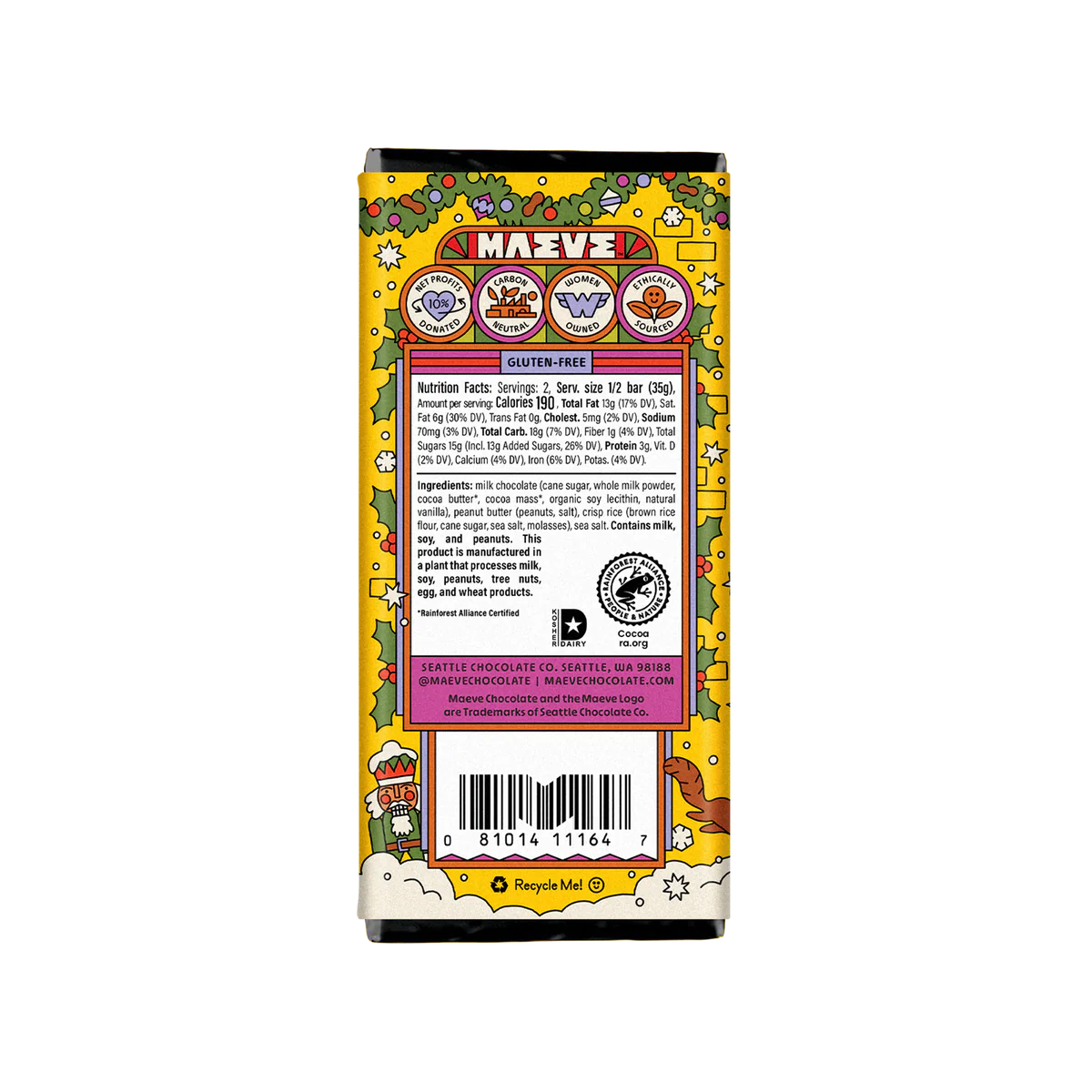MAEVE Peanut Buddy Crisp Truffle - Holiday Bar