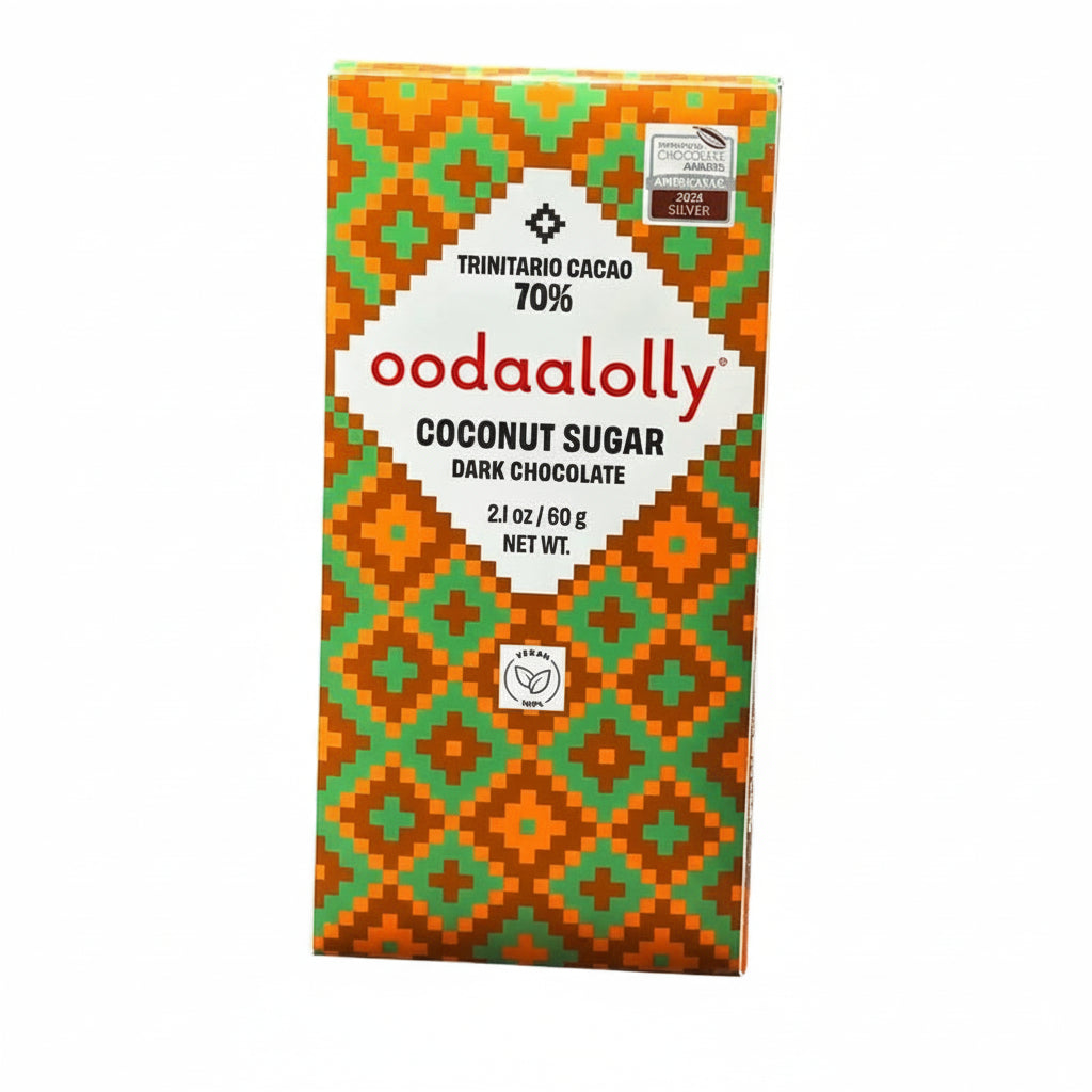 OODAALOLLY 70% Dark Chocolate with Coconut Sugar