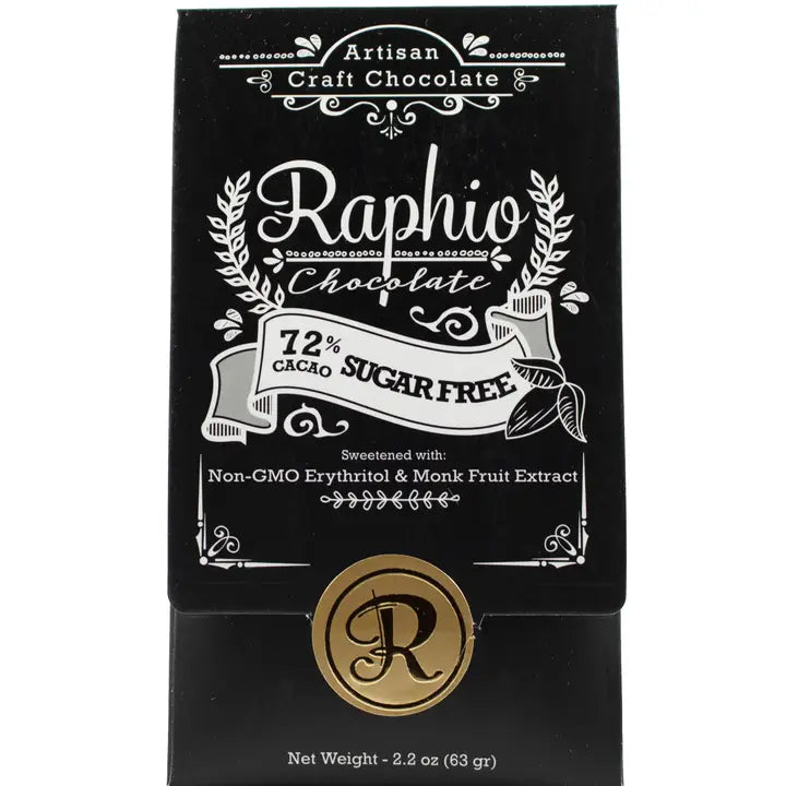 RAPHIO 72% Sugar Free Dark Chocolate