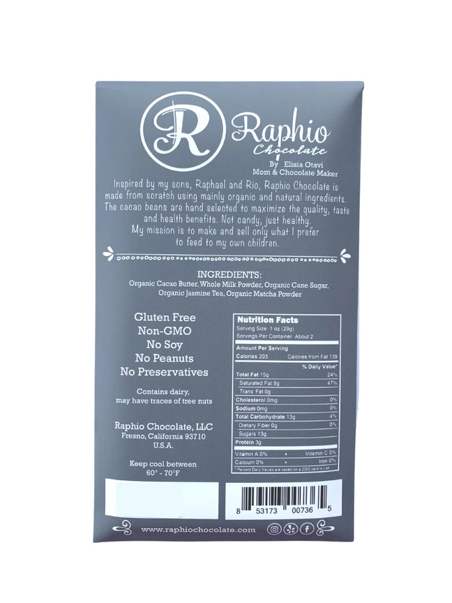 RAPHIO 42% Jasmine Matcha White Chocolate