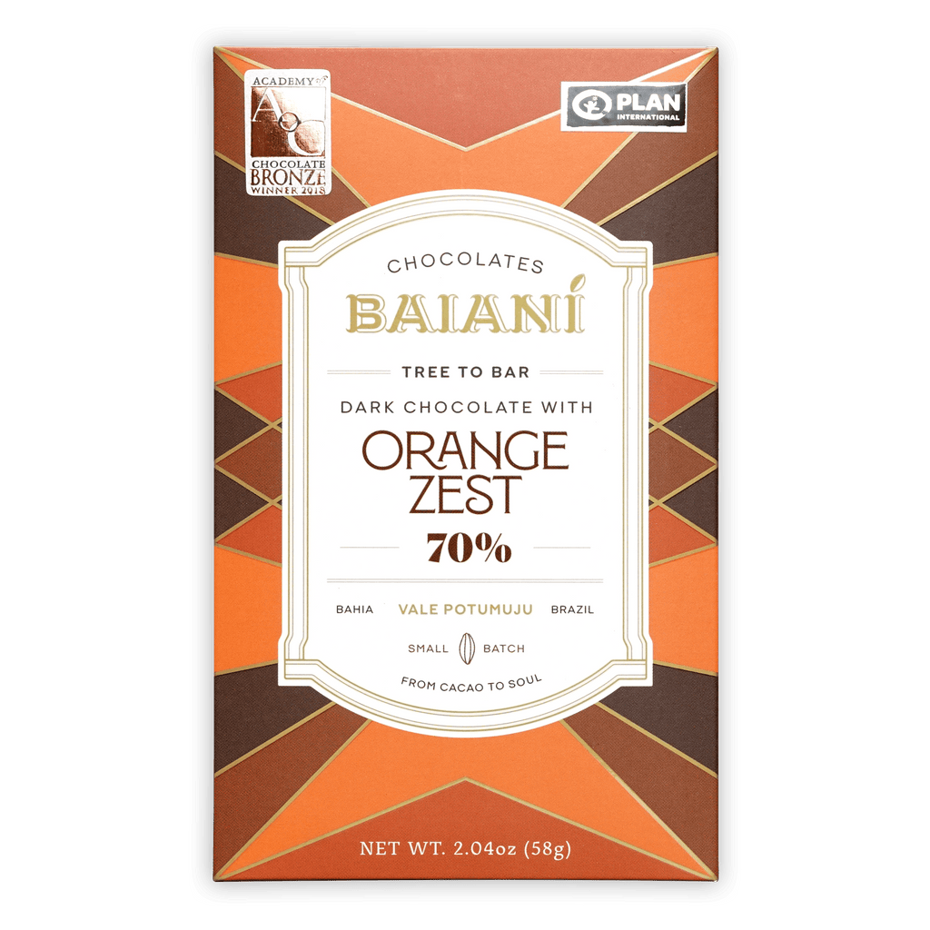 Baiani Dark Chocolate w/ Orange Zest 70%