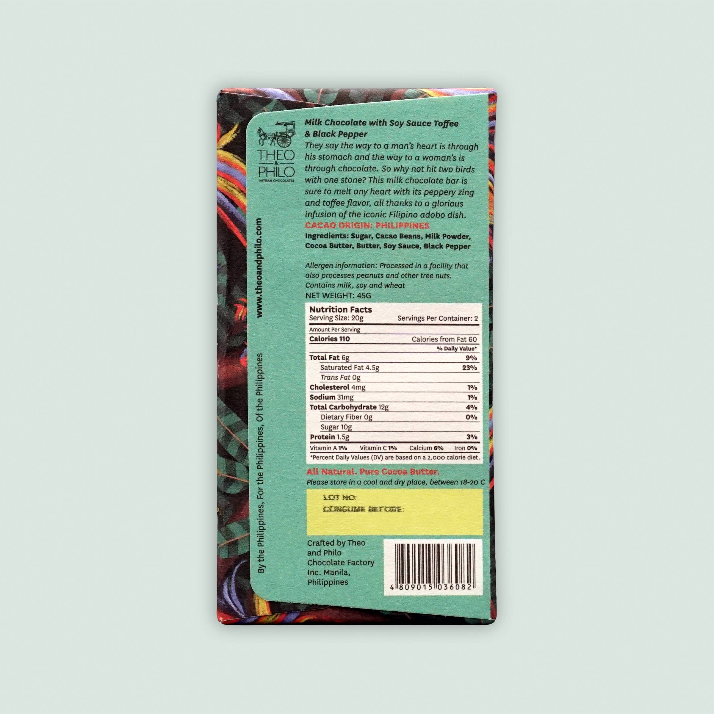 Theo & Philo Milk Chocolate Adobo (Filipino Chocolate)